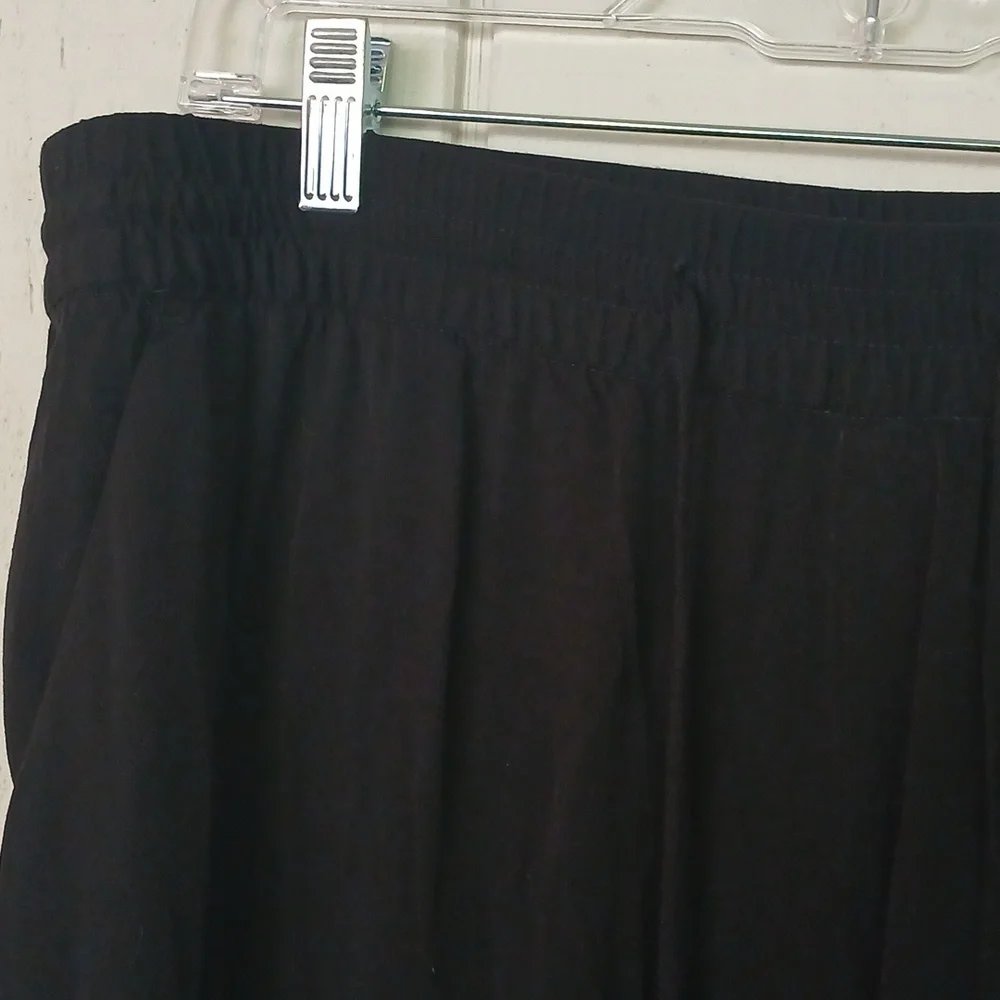 Old Navy Pull On Tie Waist Black Relaxed Fit Pants Size Large